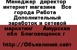 Менеджер (директор) интернет-магазина - Все города Работа » Дополнительный заработок и сетевой маркетинг   . Амурская обл.,Благовещенск г.